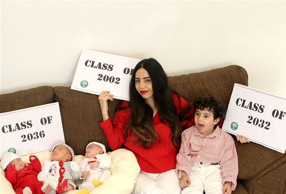 Samira Jaafar, Hamieh Hamieh, & Triplets Ali Jabal, Cattleya, and Carine Hamieh